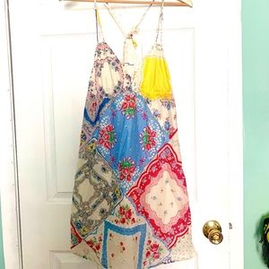 French Handkerchief Pattern Mini Cami Dress